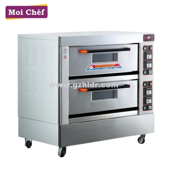 2 Deck 6 Trays Gas Deck Oven with Stainless Steel (13)