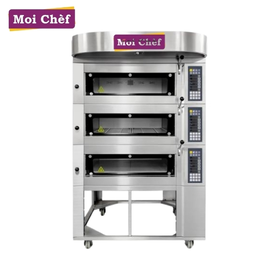 Stainless Steel 3 Deck 6 Trays Bread Gas Oven